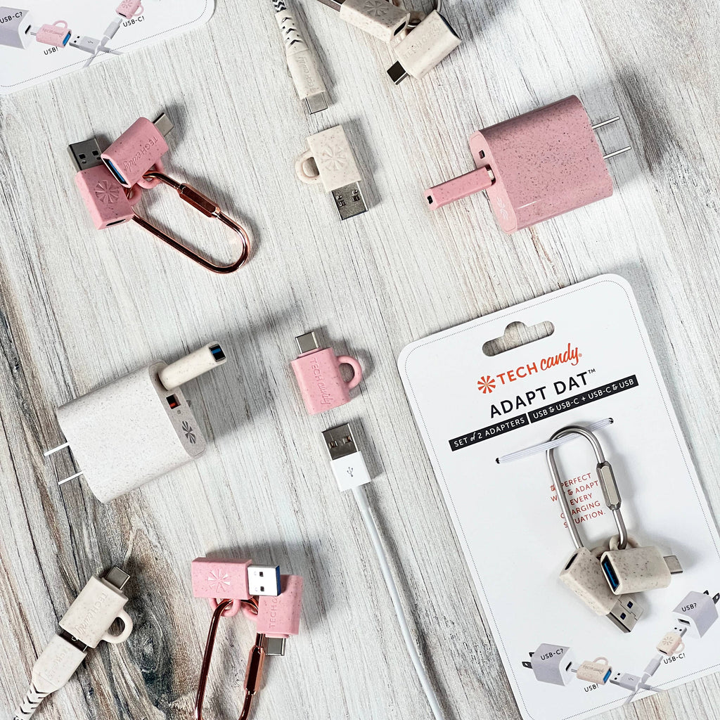 Tech Candy - ADAPT DAT SET OF 2 ADAPTERS (USB TO USB-C + USB-C TO USB)