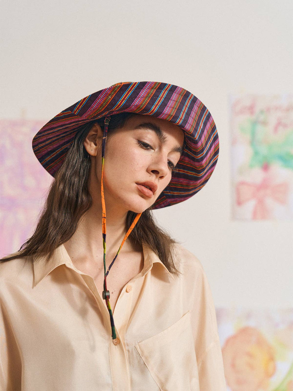 Lost Pattern NYC - FRIDA x LOST PATTERN "Frida's Garden" Cotton Reversible Sun Hat - Green