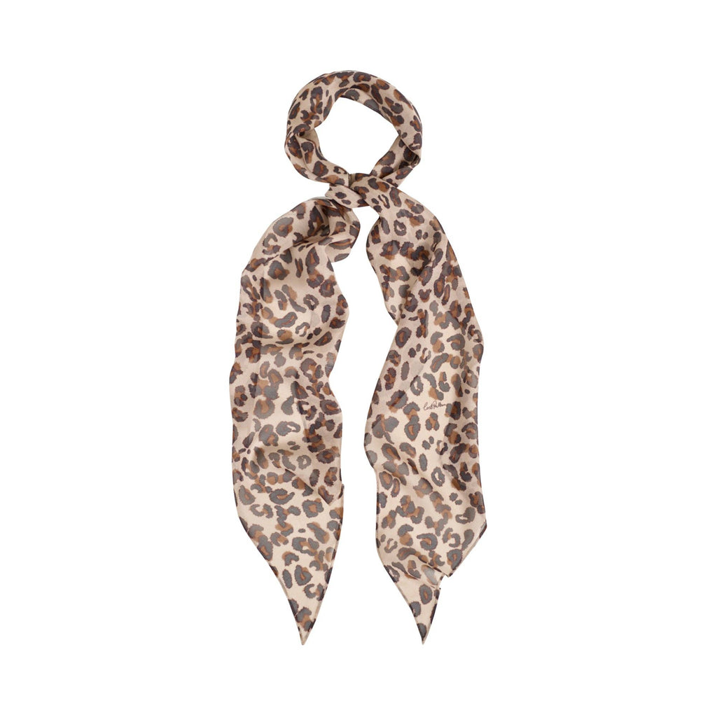 Lost Pattern NYC - "Spot Chic" Silk Chiffon Neck Scarf - Classic Leopard