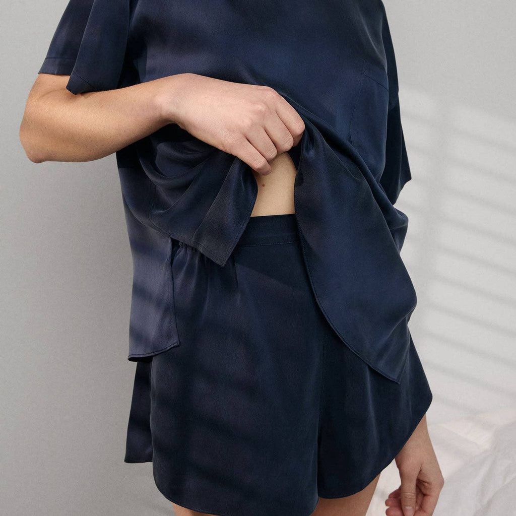LUNYA - Washable Silk Tee Short Set