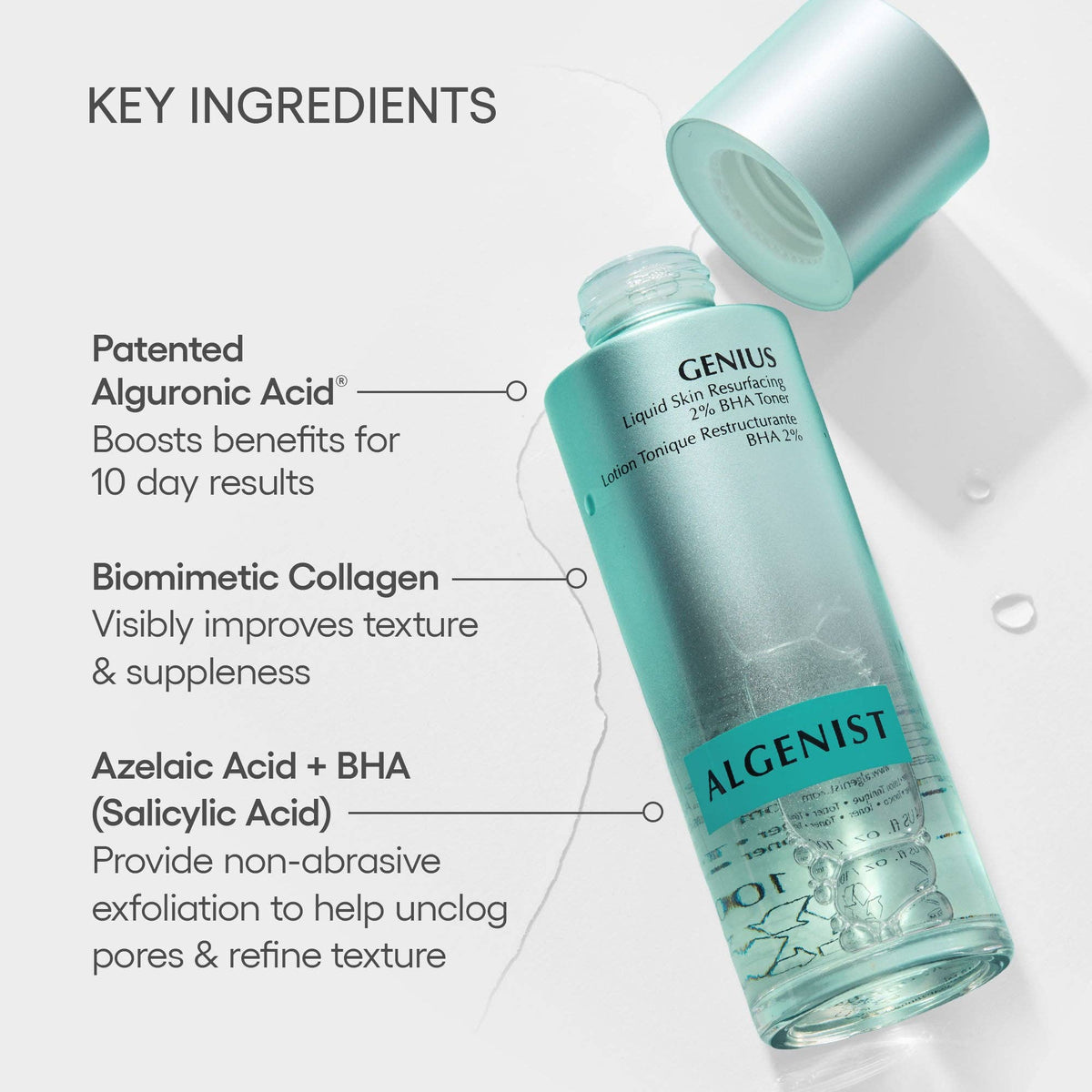 Algenist - GENIUS Liquid Skin Resurfacing 2% BHA Toner
