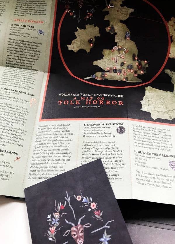 Herb Lester Associates - Woodlands Dark and Days Bewitched - England Horror Map