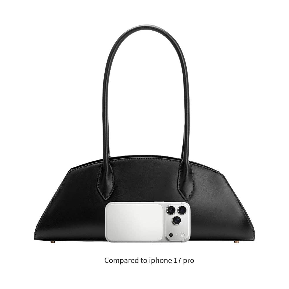 Melie Bianco - Birdie Navy Recycled Vegan Leather Shoulder Bag