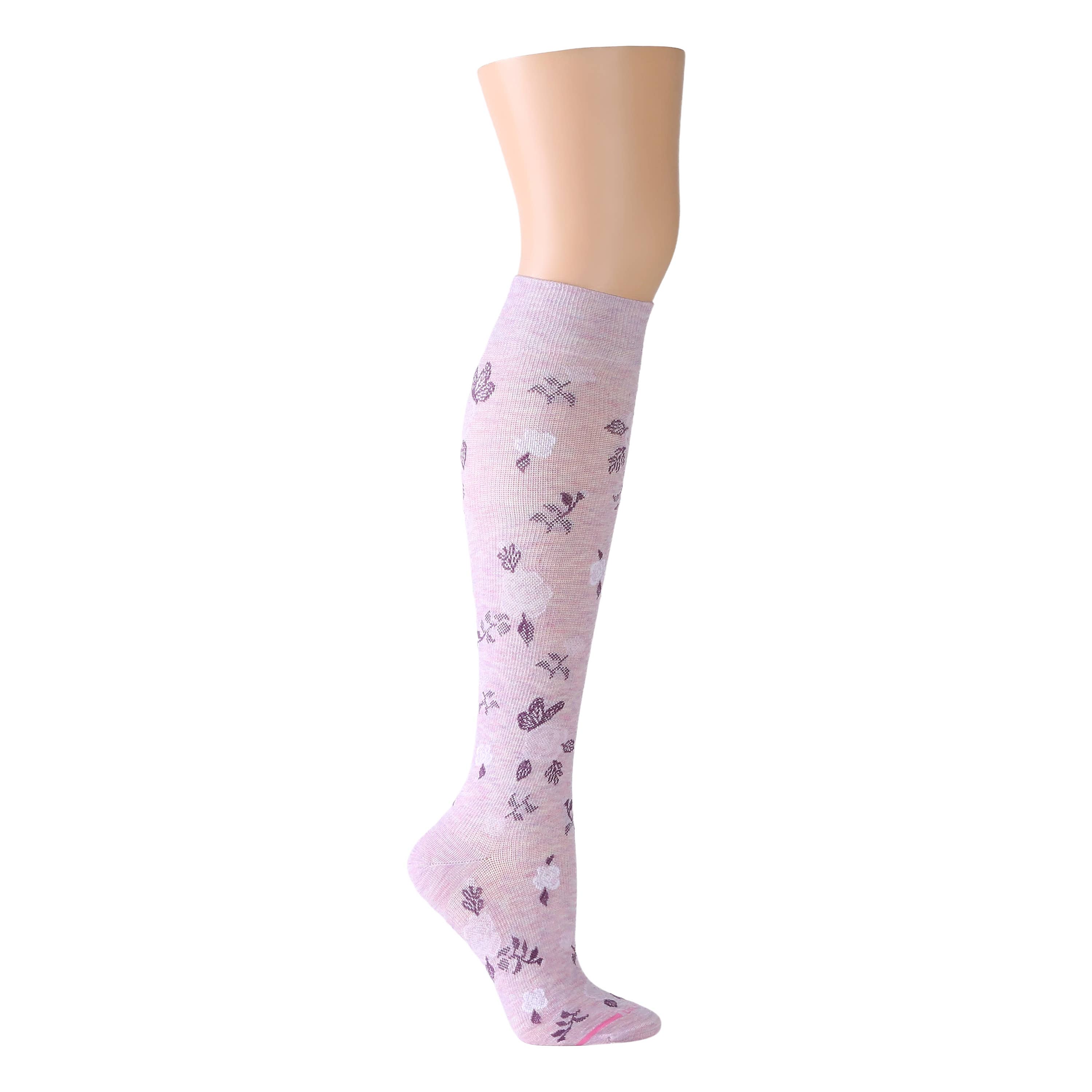 Dr. Motion - FRENCH ROSES | KNEE-HIGH COMPRESSION SOCKS FOR WOMEN