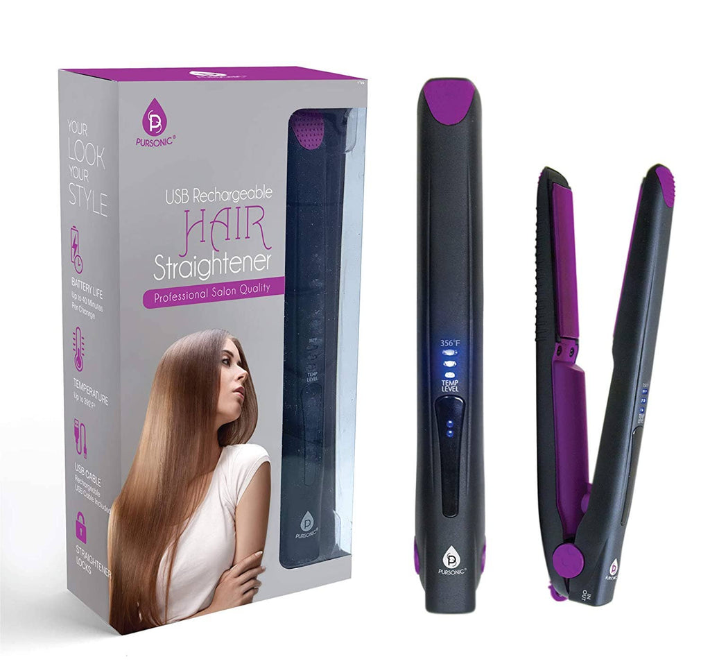 Pursonic - USB Rechargeable Hair Straightener