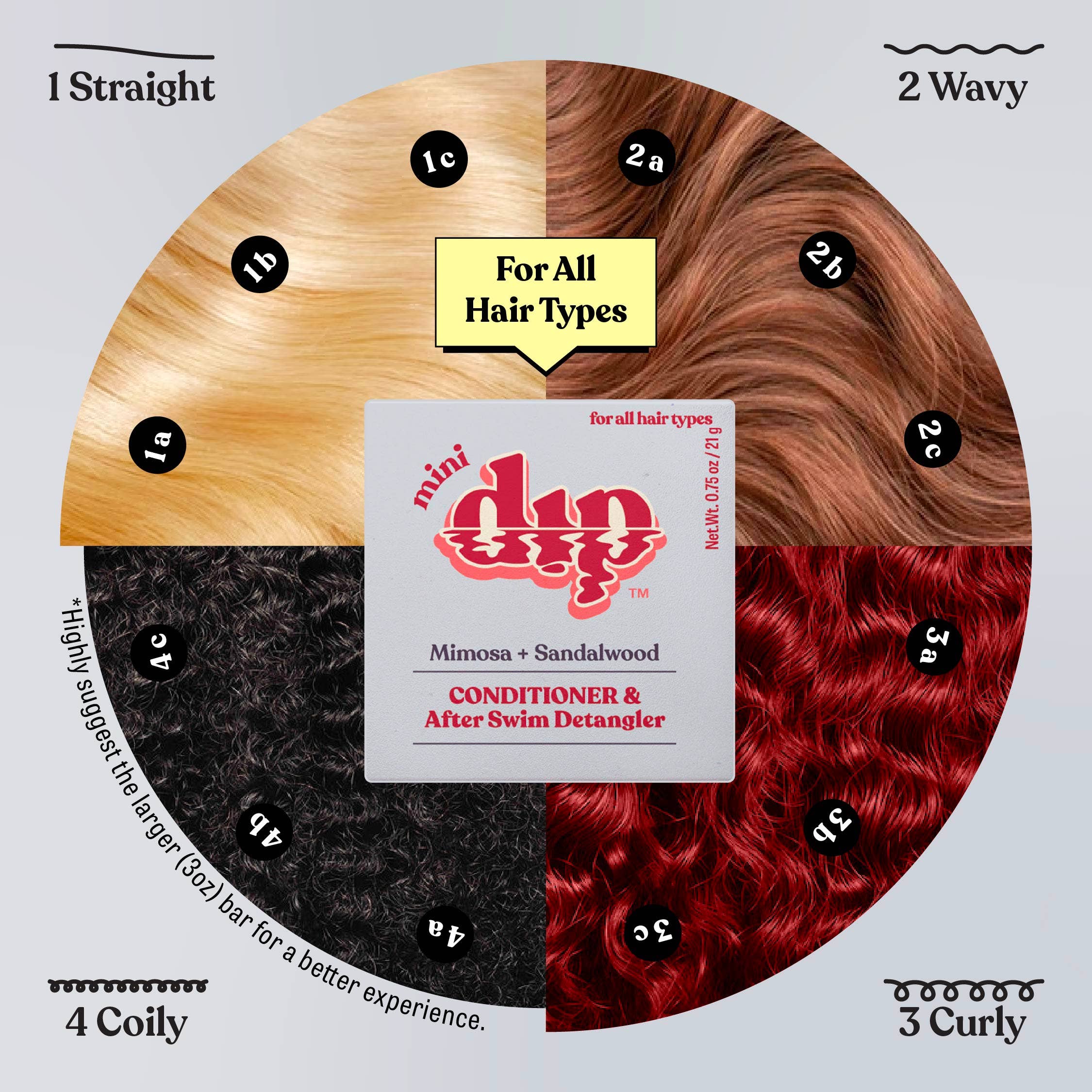 Dip - Mini Dip Conditioner & After Swim Detangler - Mimosa & Sandalwood