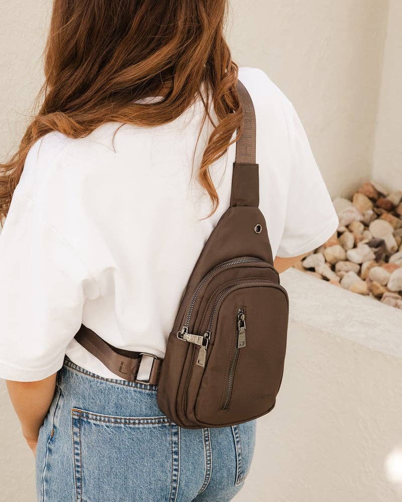 Louenhide - Boyd Nylon Sling Bag - Chocolate