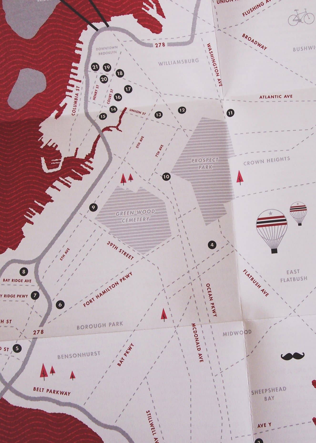 Herb Lester Associates - Brooklyn Bar   - NYC Travel Map & Cultural Guide
