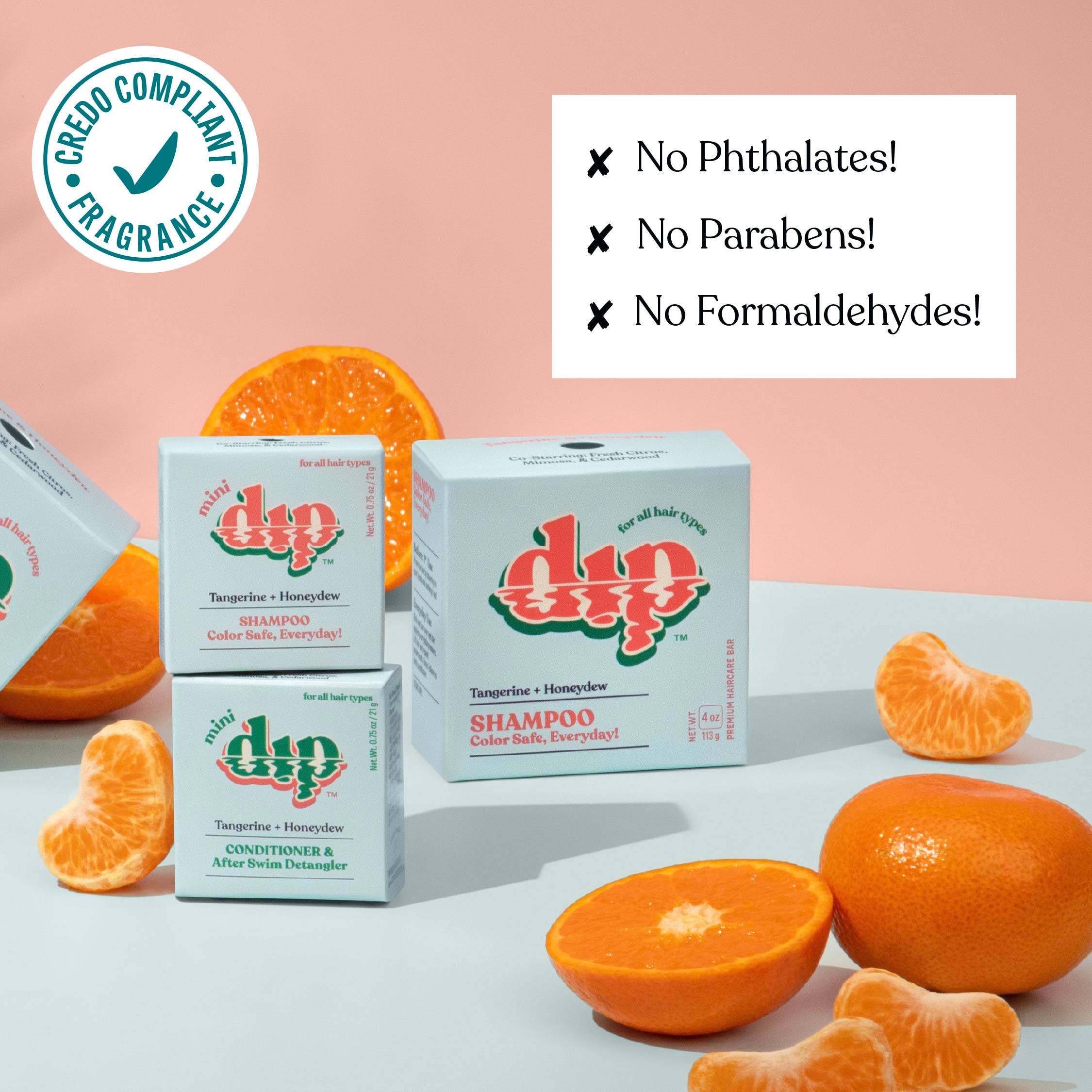 Dip - Mini Dip Shampoo Bar: Color Safe, Everyday - Tangerine & Honeydew