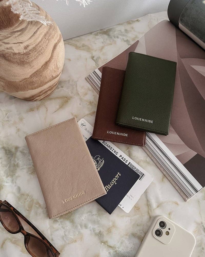 Louenhide - Venice Passport Holder - Saddle Malt