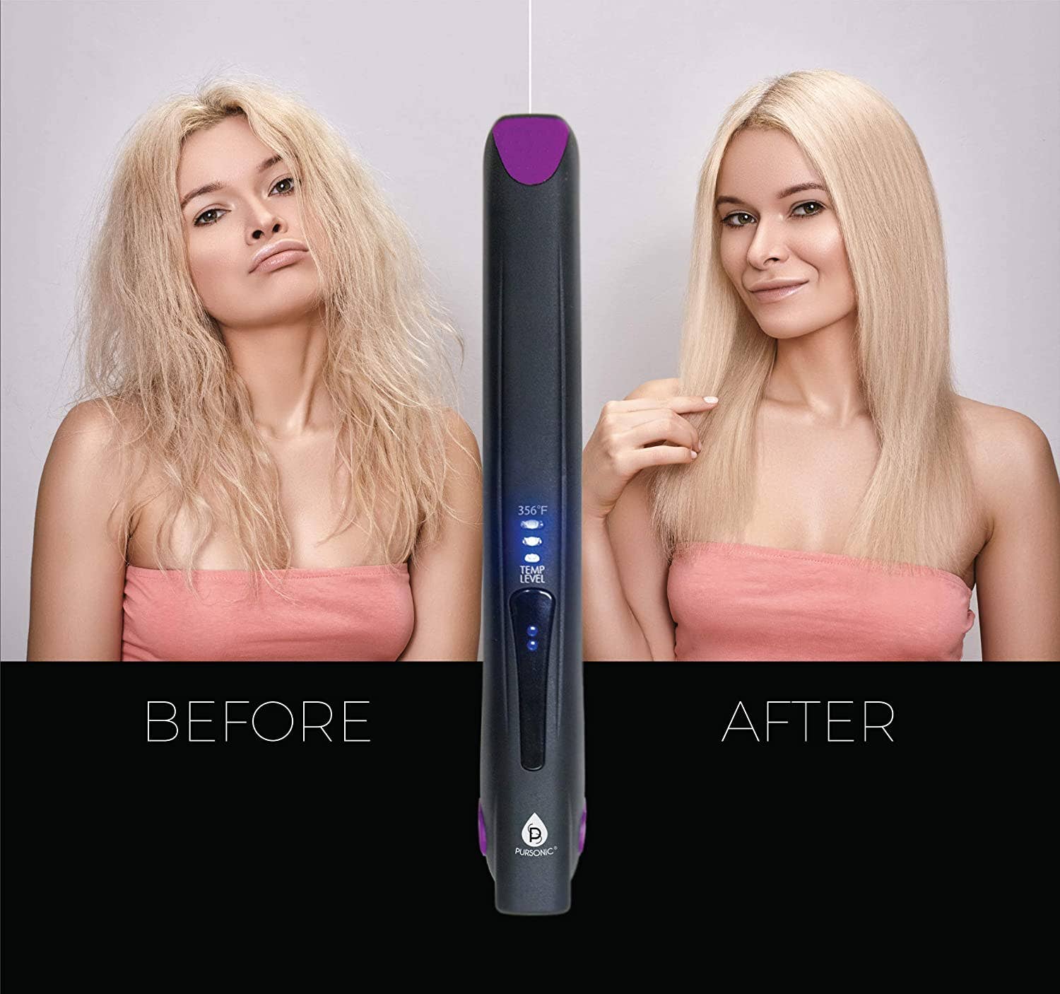 Pursonic - USB Rechargeable Hair Straightener