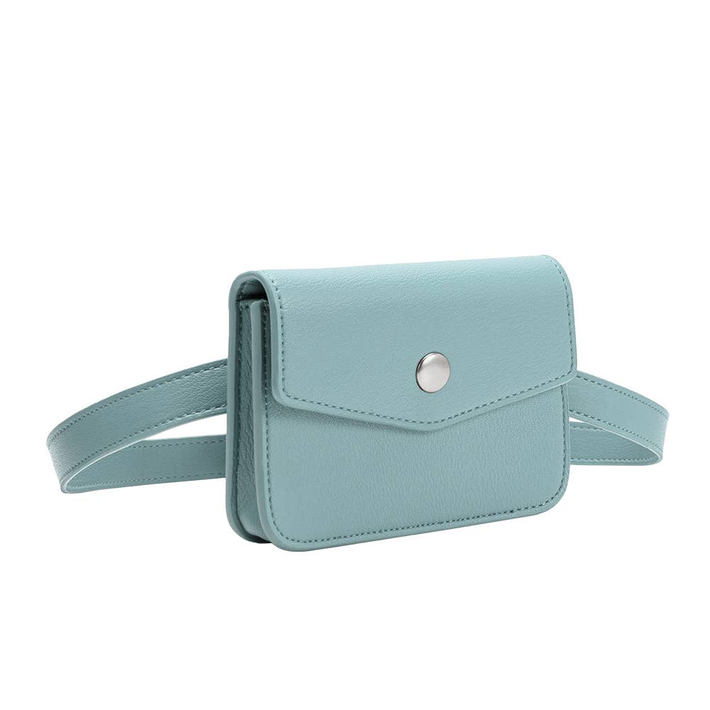Melie Bianco - Amberlee Blue Vegan Leather Belt Wallet