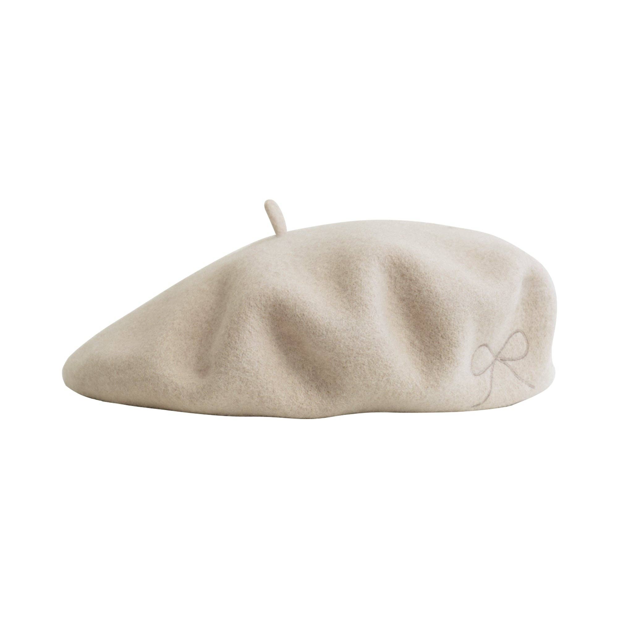 Lost Pattern NYC - "Bon Chic" Wool Beret - Beige