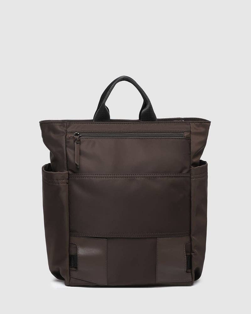 Louenhide - Bronx Convertibletible Backpack - Nylon Chocolate