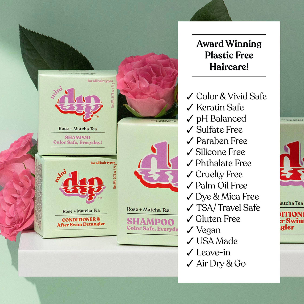Dip - Mini Dip Conditioner & After Swim Detangler - Rose & Matcha Tea
