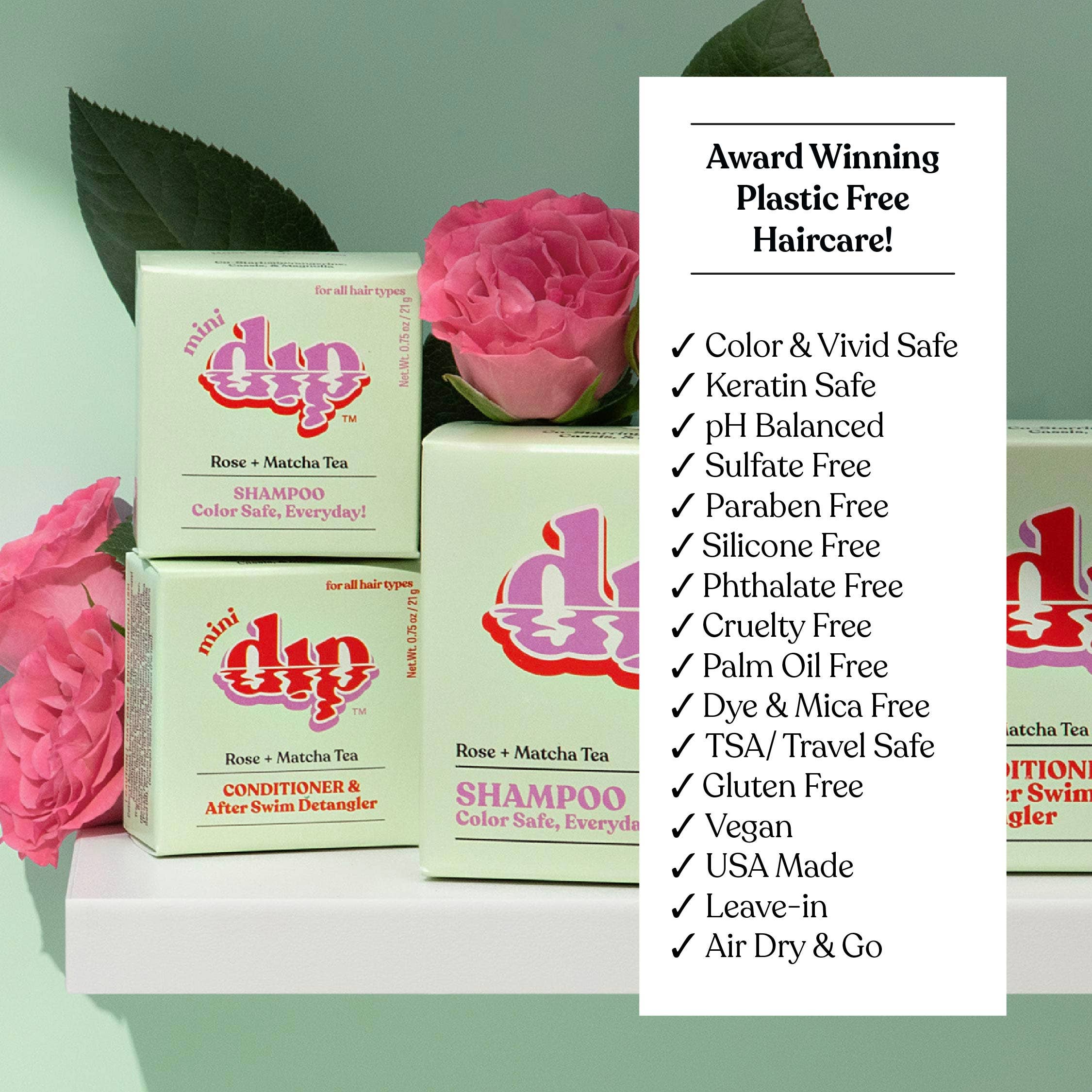 Dip - Mini Dip Conditioner & After Swim Detangler - Rose & Matcha Tea