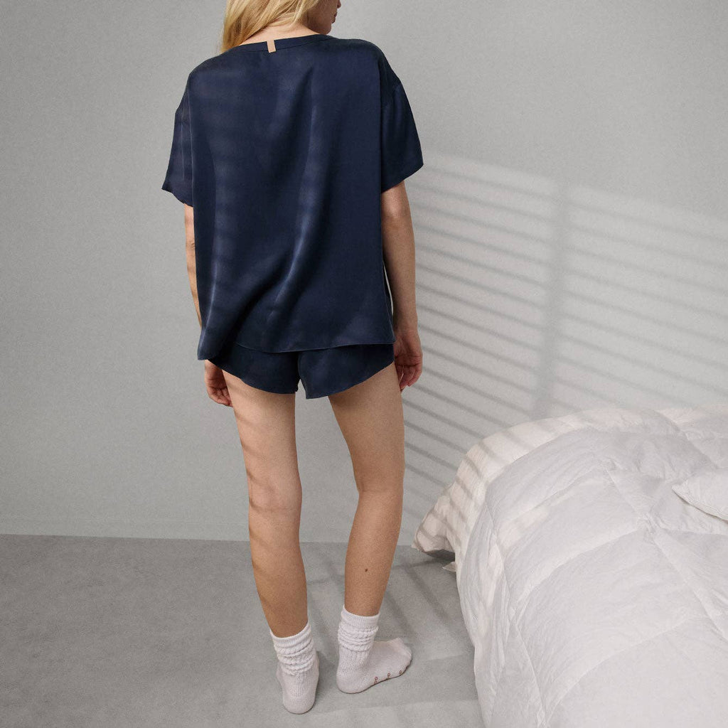 LUNYA - Washable Silk Tee Short Set