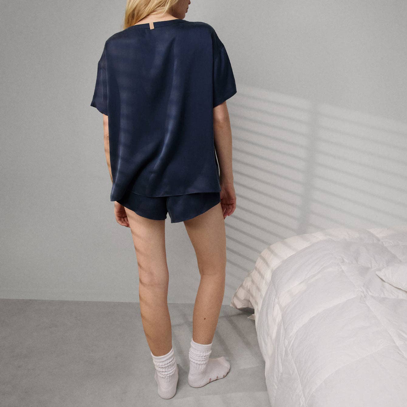 LUNYA - Washable Silk Tee Short Set
