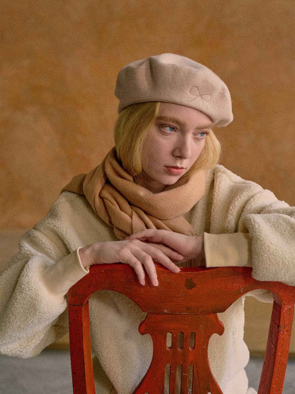 Lost Pattern NYC - "Bon Chic" Wool Beret - Beige