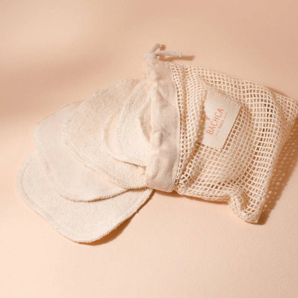 Bachca - Reusable Cotton Pads with Mesh Wash Bag