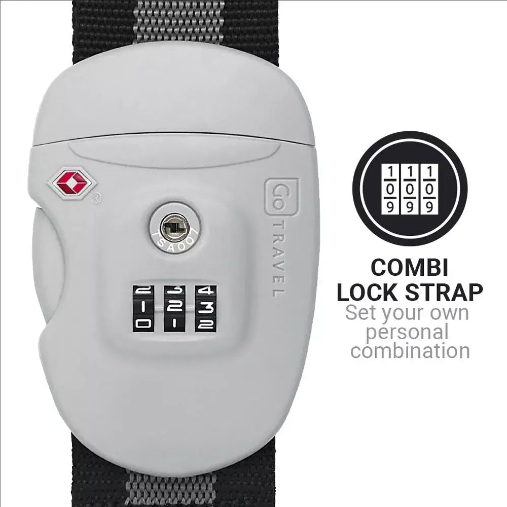 Go Travel Combi Luggage Strap TSA (Black)