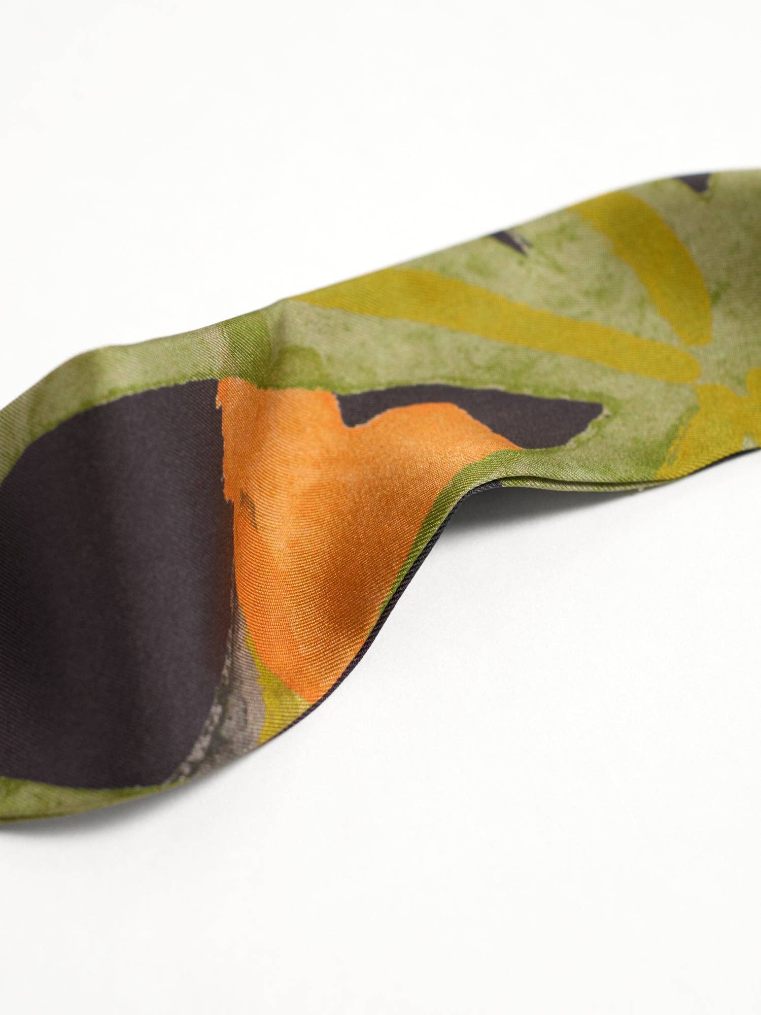 Lost Pattern NYC - "Ethereal Mirage" Silk Twill Skinny Scarf