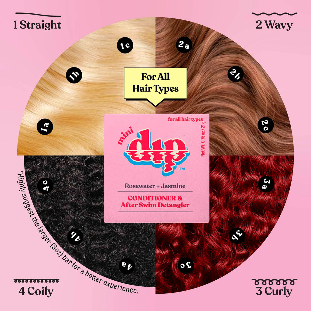 Dip - Mini Dip Conditioner & After Swim Detangler - Rosewater & Jasmine