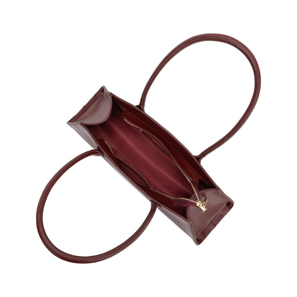 Melie Bianco - Birdie Burgundy Recycled Vegan Leather Shoulder Bag