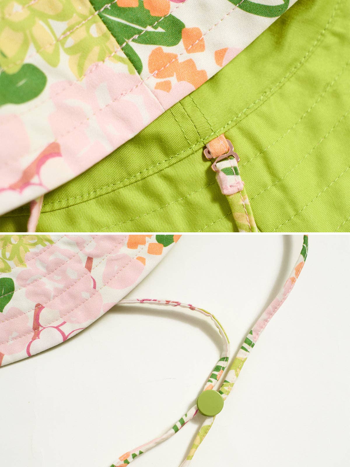 Lost Pattern NYC - "Le Jardin" Reversible Sun Hat - Green