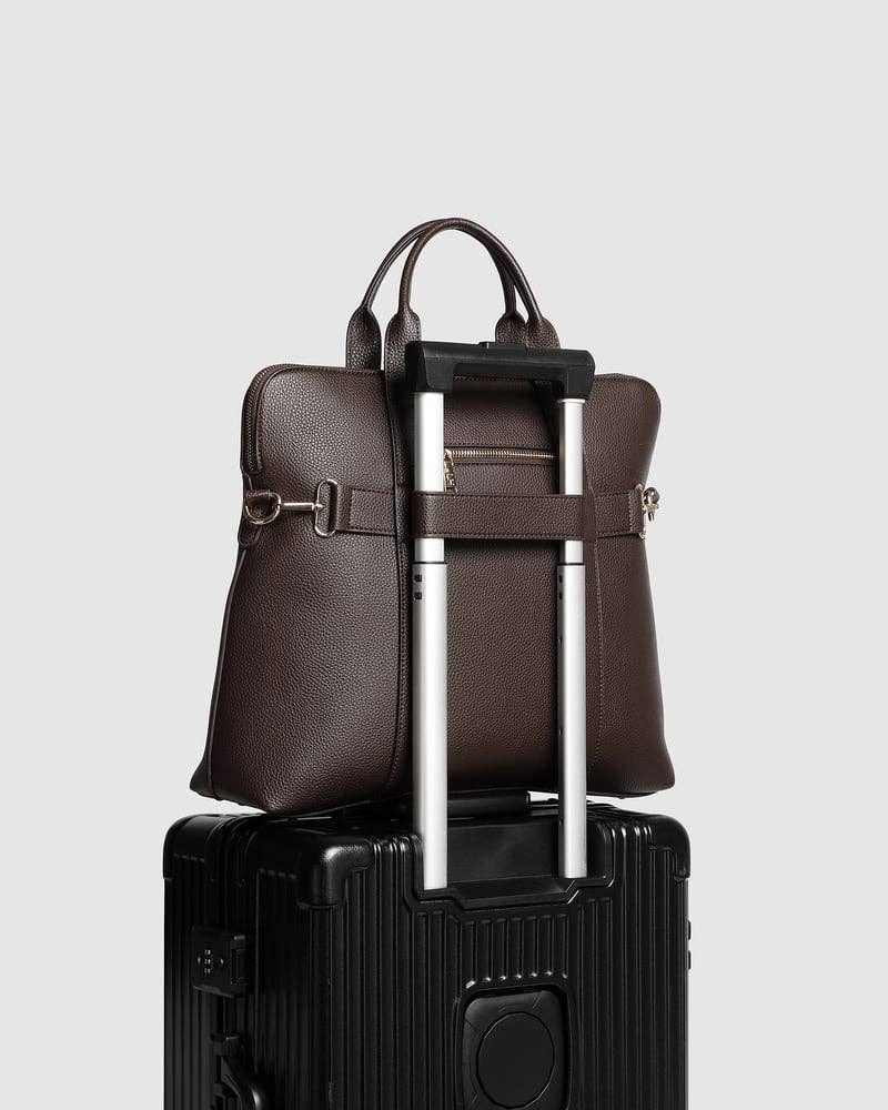 Louenhide - Rhodes Trolley Laptop Bag - Chocolate