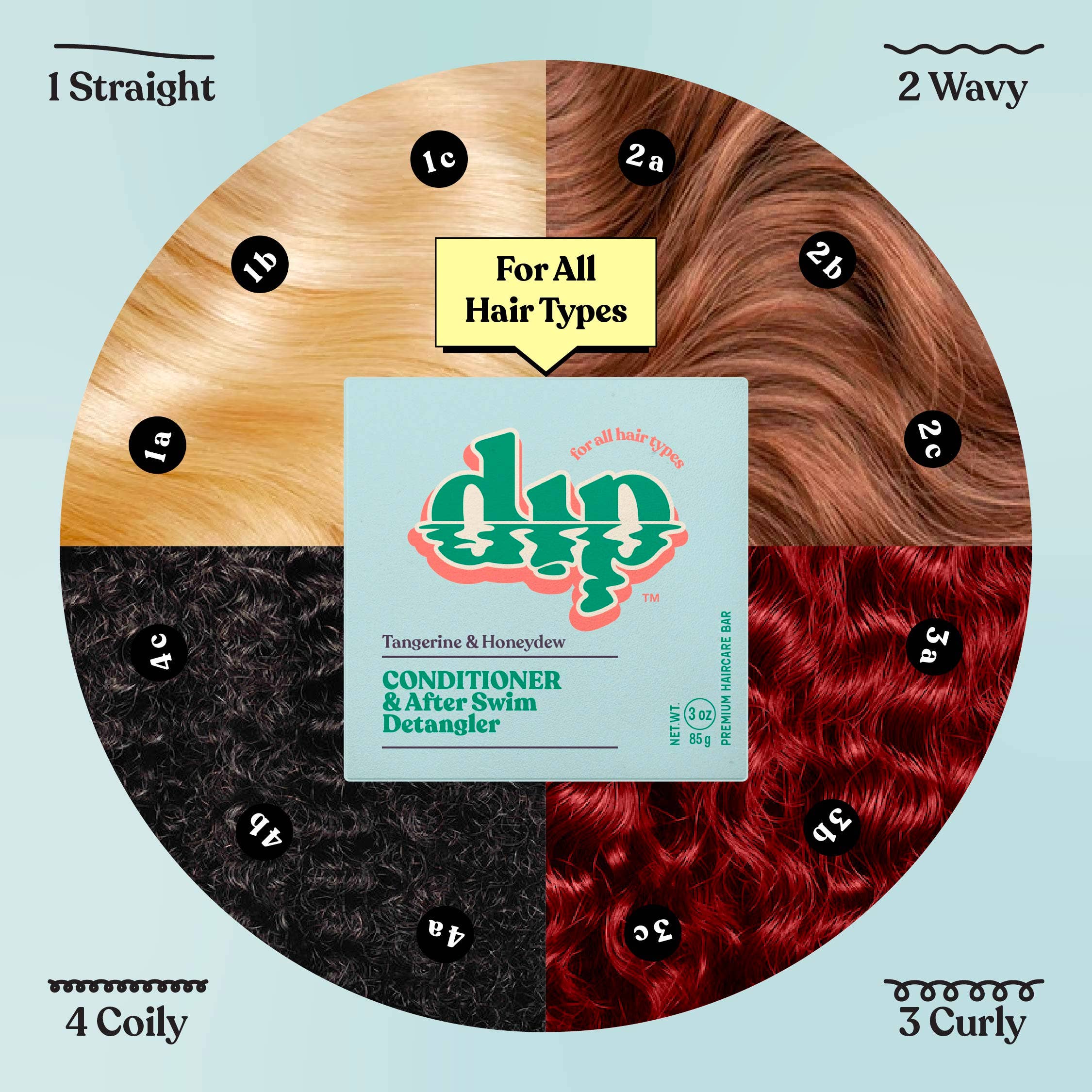 Dip - Dip Conditioner Bar & After Swim Detangler - Tangerine & Honeydew