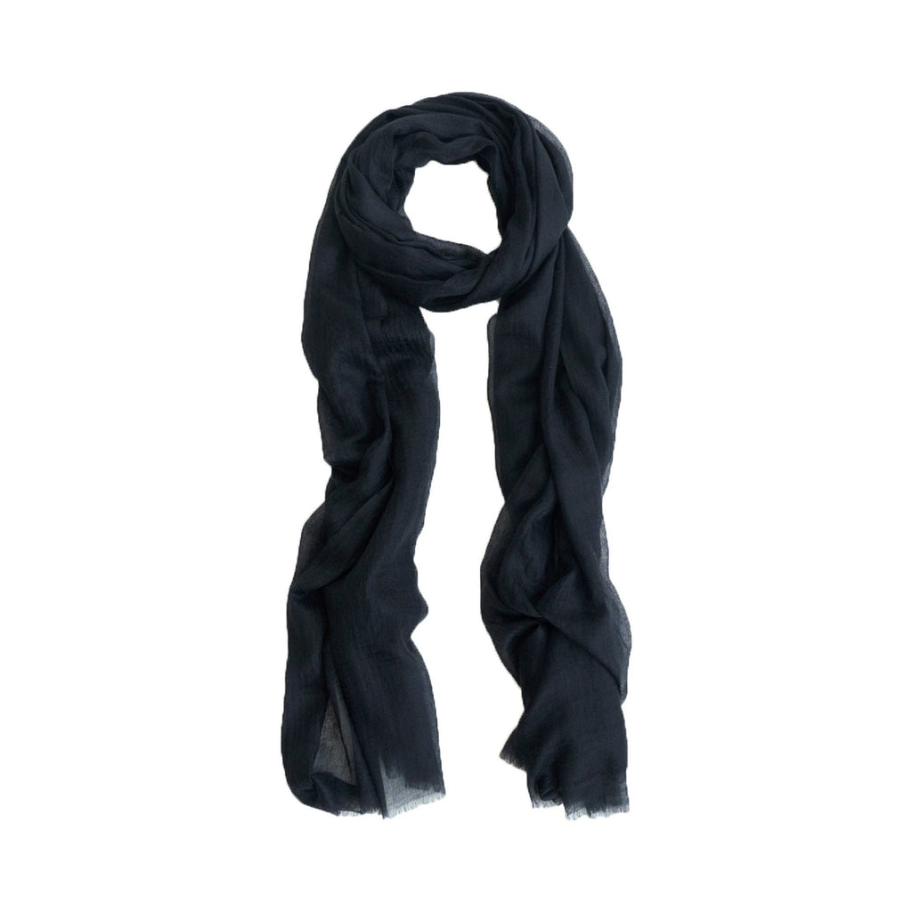 Lost Pattern NYC - "Featherlight" Oversized Cashmere Scarf - Black