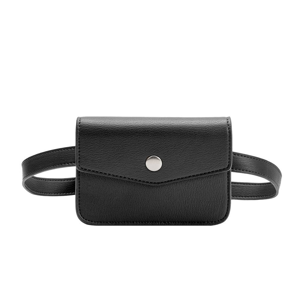 Melie Bianco - Amberlee Black Vegan Belt Leather Wallet