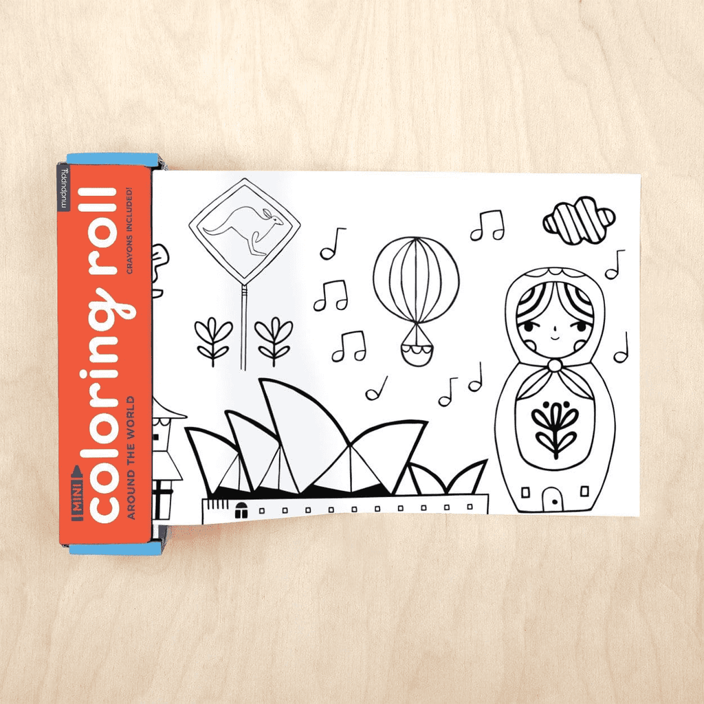Chronicle Books - Around the World Mini Coloring Roll