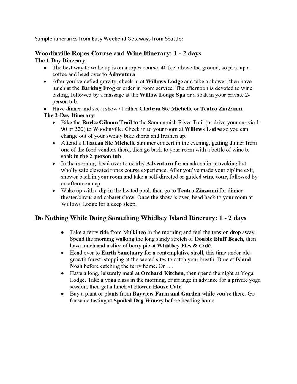 W. W. Norton - Easy Weekend Getaways from Seattle