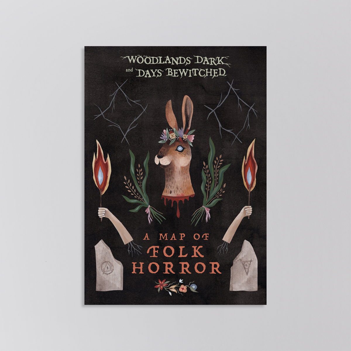 Herb Lester Associates - Woodlands Dark and Days Bewitched - England Horror Map