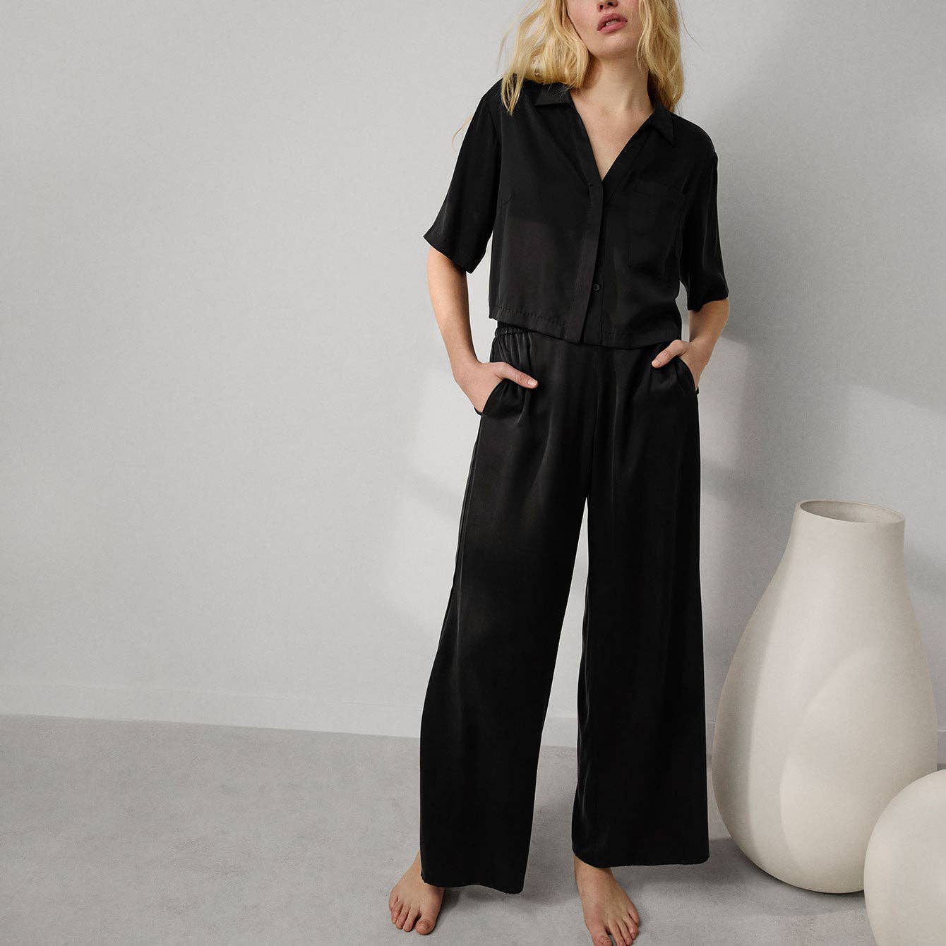 LUNYA - Washable Silk High Rise Pant Set