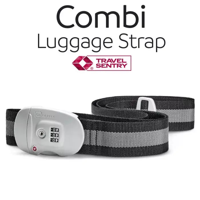 Go Travel Combi Luggage Strap TSA (Black)