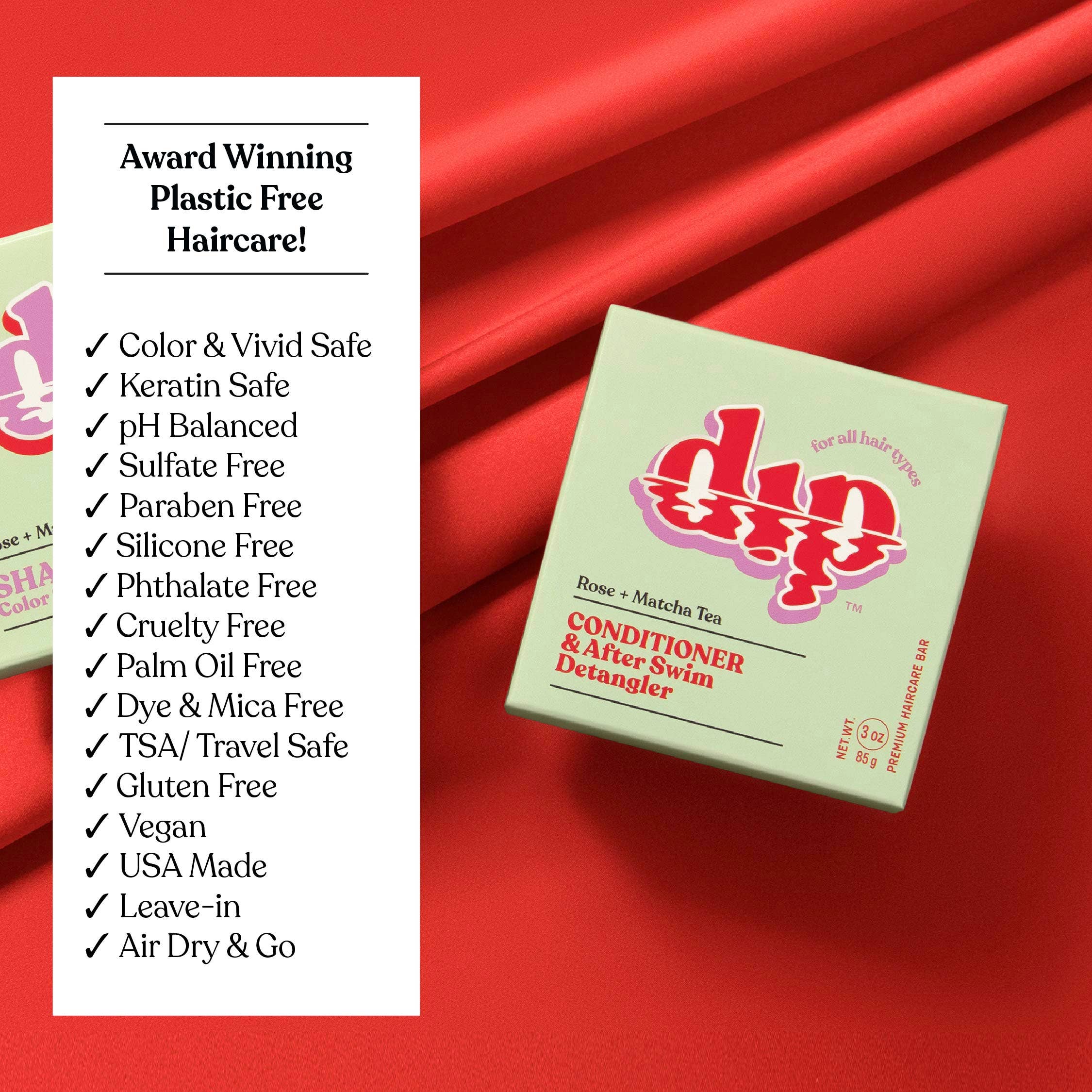 Dip - Dip Conditioner Bar & After Swim Detangler - Rose & Matcha Tea